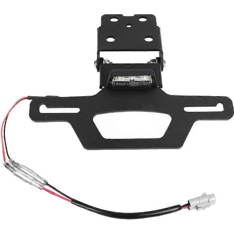 Support de plaque d'immatriculation dissimulé pour moto avec éclairage LED (1/5)