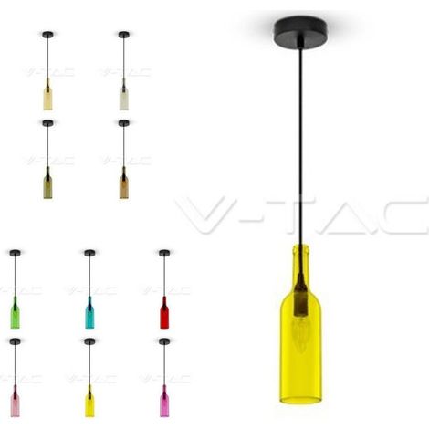 V-tac LED-Kronleuchter-Flaschenlampe-Pendelleuchte E14 Bunt Rot