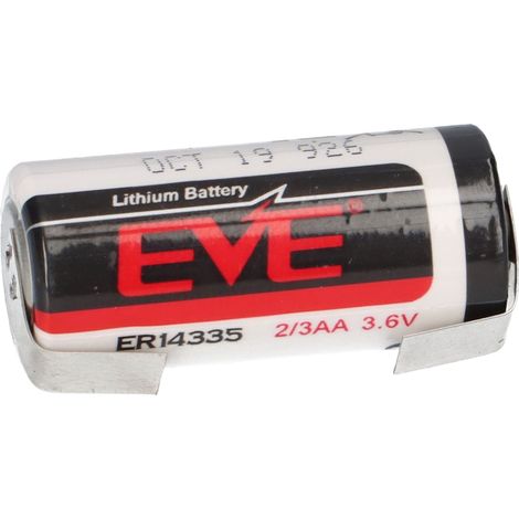 EVE Lithium Batterie ER14335 2/3AA 3.6V 1-2Ah LiMnO2 LF U (1/5)