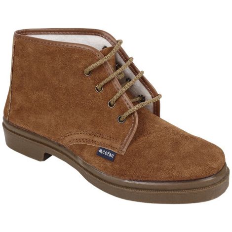 Bota de Serraje Modelo Delta Con Cordones y Suela de Caucho - Talla de 39 a 46 46 Marrón