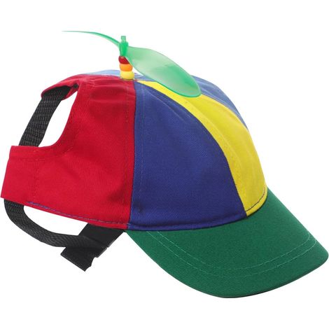 Chapeau à Hélice pour Chien et Chat Casquette de Baseball à Hélice pour Chiot Casquette Ajustable pour Animaux avec Trous pour Les Oreilles Chapeau Amusantes pour Animax Domestique (Large，Vert) (1/5)