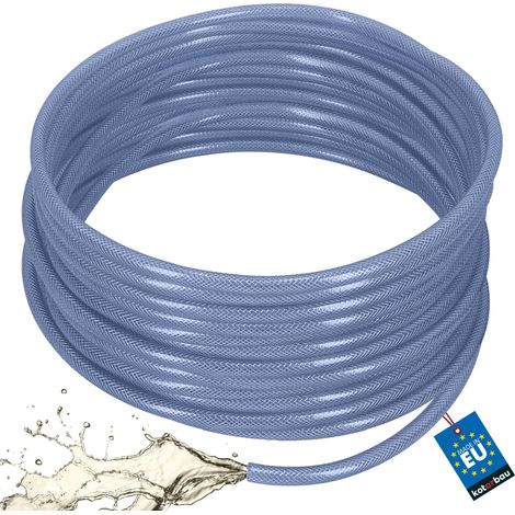 KOTARBAU® Tuyau Eau ø 12,5 mm / 2,5 mm - Tuyau Compresseur d'air 50 m - Tuyau PVC Souple - Transparent - Tuyau Arrosage Renforcé (1/4)