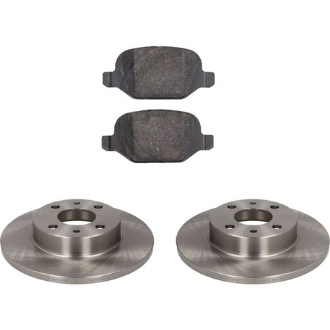 KIT FRENI POSTERIORI compatibile con FIAT 500 (312) - DISCHI + PASTIGLIE OEM: FDB4321, FDB1324 / DDF140 , DDF140C /SOSTITUZIONE DIRETTA/BASSA POLVERE/SILENZIOSO