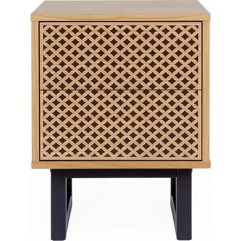Table de Chevet Design en Bois "Camden" 53cm Naturel (1/5)