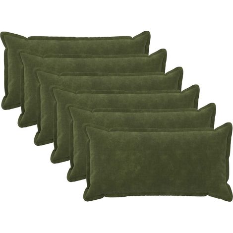 vidaXL Funda de almohada 6 pcs HOUTEN Verde 40 x 70 cm (1/5)