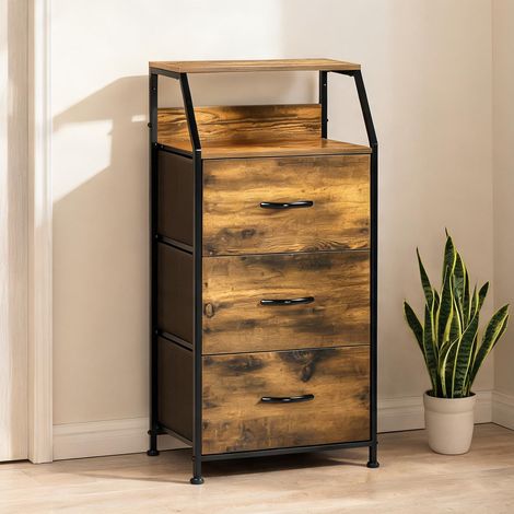 Armoire de rangement marron en MDF 44 x 29 x 92 cm (1/5)
