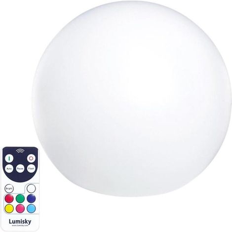 Boule lumineuse rechargeable multicolore – Diamètres disponibles : 30 cm, 40 cm, 50 cm et 60 cm – Idéale pour décoration intérieure, fêtes, événements et ambiance nocturne (1/5)