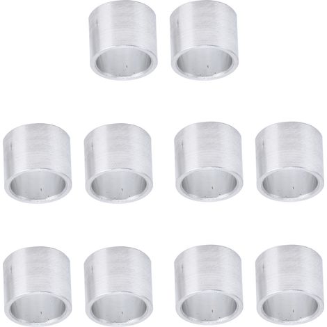 Entretoises rondes non filetées en alliage d'aluminium Ø10mm, cales de support pour fixation, lot de 10 pièces, diamètre extérieur 8mm (1/5)