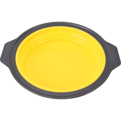 Jiawu Moule à Gâteau en Silicone Moule à Gâteau Antiadhésif Résistant à la Chaleur Moule à Gâteau en Mousseline de Soie à Dégagement Rapide (YELLOW). (1/5)