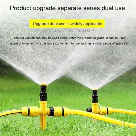 2pcs Arroseur de jardin Rotation à 360 ° Système d'irrigation automatique Arroseur de pelouse de jardin Patio Multifonction Femeo (1/5)