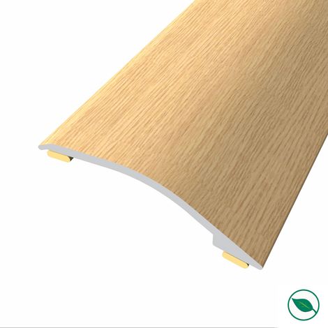 Forestea – Barre de seuil adhésive aluminium chêne européen – Longueur 90 cm – Largeur 3,8 cm – Rattrapage niveau 3-12mm – Pose facile (1/2)