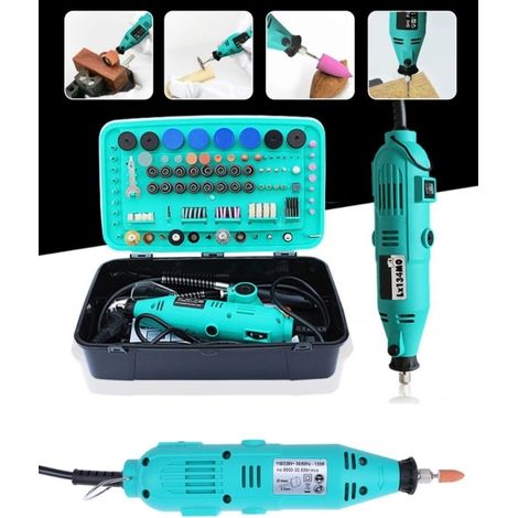 Miniutensile rotativo/Minitrapano 130W tipo Mini Drill con 290 accessori in valigetta
