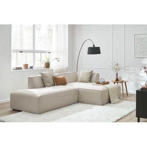 Bobochic – Canapé d'angle fixe modulable 250 cm – Tissu déperlant – Angle droit – Confort optimal – Structure bois certifié FSC – Fabrication Pologne (1/5)