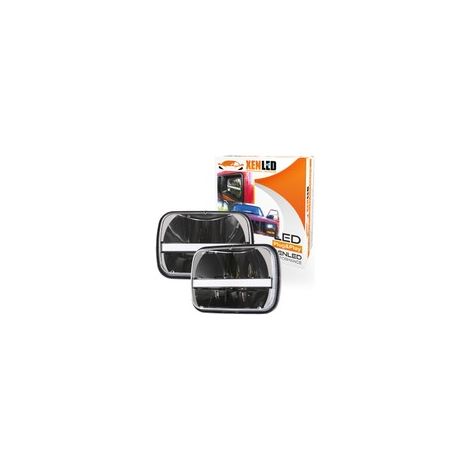 Phares LED type origine 5x7 7x6 pour Jeep Chevrolet Nissan Toyota Dodge - Homologué - La paire