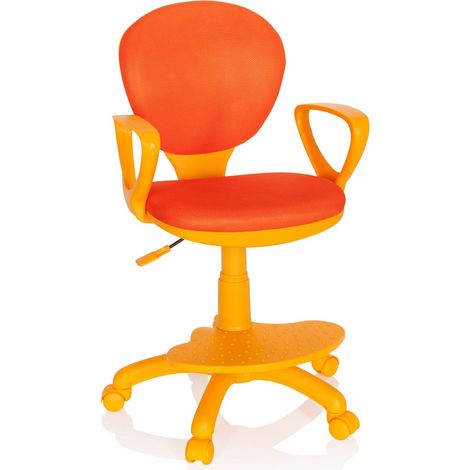 Chaise pour enfant / Siège de bureau pour enfant KID COLOUR Tissu Orange hjh OFFICE (1/5)