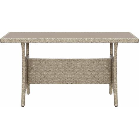 Maison Exclusive - Gartentisch Grau 120x70x66 cm Poly Rattan (1/5)