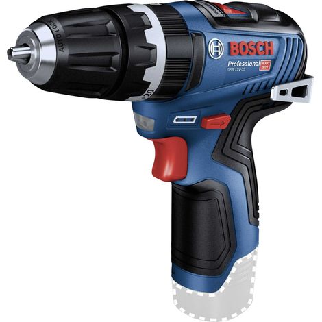 Bosch Professional 12V System taladro con percusión a batería GSB 12V-35 (par de apriete duro/blando 20/35 Nm, sin batería/cargador)