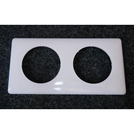 Plaque Legrand Céliane blanche 2 postes – Finition laquée – Pour installation murale – Compatible avec tous les interrupteurs Legrand