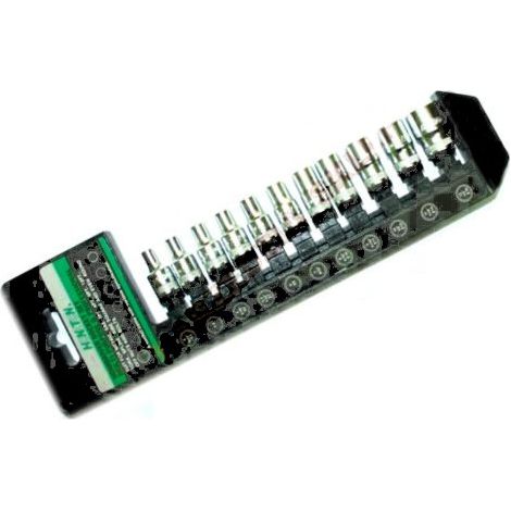 Juego de dados, Honiton, Honidriver 11 piezas 1/4", para mecánica y bricolaje, precisión profesional, acero duradero, estuche compacto y funcional