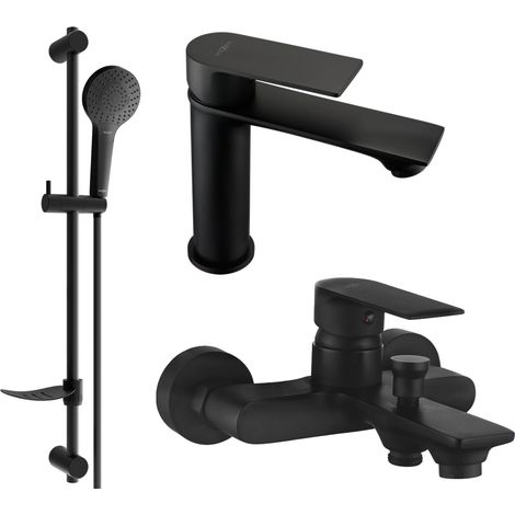 Mexen Royo DF05 set vasca da bagno, nero - 72203DF05-70 (1/4)