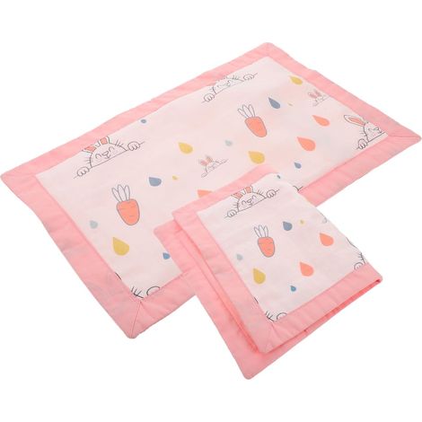 Taie d' de Voyage taie d' en Mousseline pour Enfants Petit Coussin pour Petits pour Enfants Fil de Coton Rose (1/5)