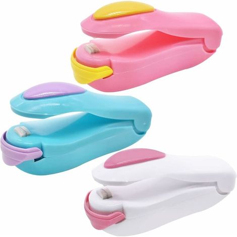 Mini scelleuse, scelleuse de sacs plastiques 3 pièces, scelleuse de sacs plastiques portable (1/5)