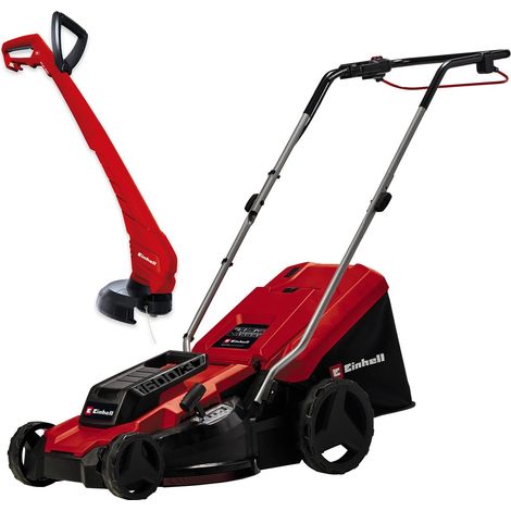 Einhell 37cm Cut Electric Lawnmower 1600W Corded Garden Grass Strimmer 10m Lead (1/5)