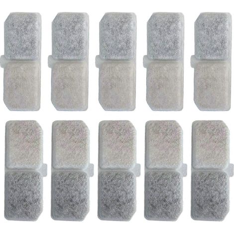 Set mit 10 Aktivkohlefiltern für Trinkbrunnen für Haustiere, langlebig