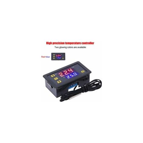 Module de thermostat à affichage numérique, carte de contrôle de température 12 V, rouge-bleu – (1/5)