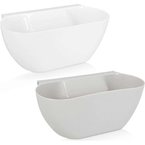 Pcs Coupelle Collecte Dchets Cuisine Blanc, Gris- Bac Poubelle Col (1/5)