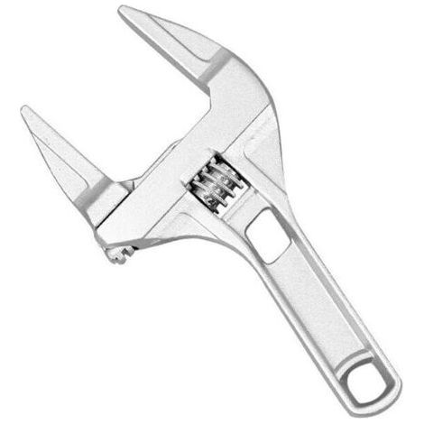 Adjustable Wrench Large Opening Bathroom Wrench Wide Jaw 16-68mm Aluminum Alloy Adjustable Wrench Handle Plumber Hand Tool (1/4)