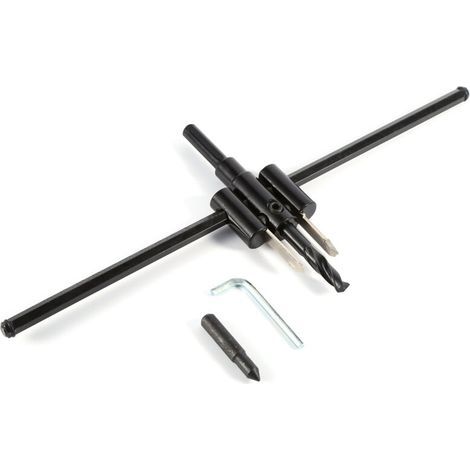 Avion à bois réglable professionnel – Ensemble complet 40–300 mm pour perçage circulaire et usinage précis du bois (1/5)