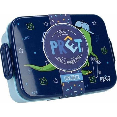 Dino T-Rex Navy Pret Lunchbox mit Fach