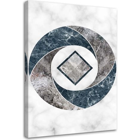 Quadro su tela, Grigio marmo astratto - 80x120 (1/5)