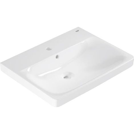 Lavabo suspendu - Porcelaine vitrifiée - Rectangulaire - GROHE Euro Ceramic - 60 cm - 21 cm - Blanc