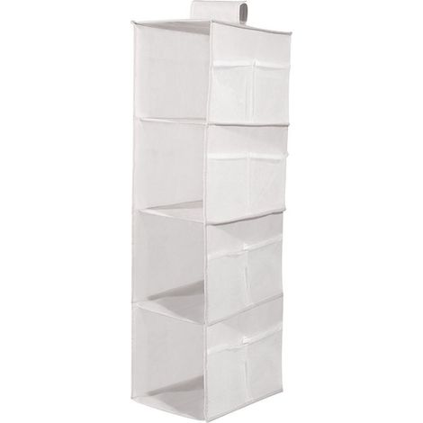 Pochette de Rangement Suspendue 4 Couches en Tissu Oxford Lavable et Pliable pour Soutiens-gorge, Sous-vêtements et Chaussettes, Gris (1/5)