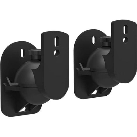 1 support mural universel pour haut-parleur satellite avec pince de fixation avec angle d'inclinaison et rotation réglable (1/5)
