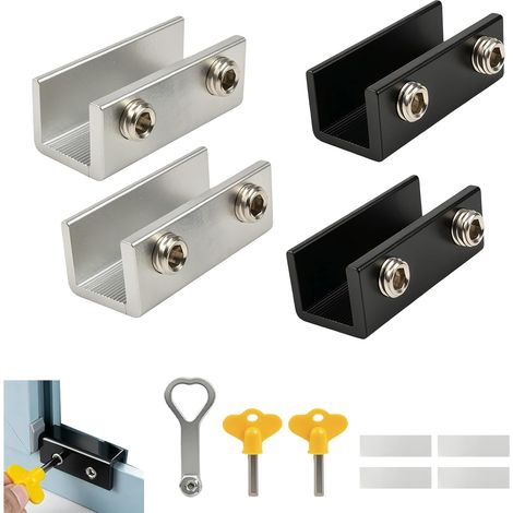 Lot 4 blocs fenêtre double trou + 3 outils 60×24×22mm sécurité coulissante (1/5)