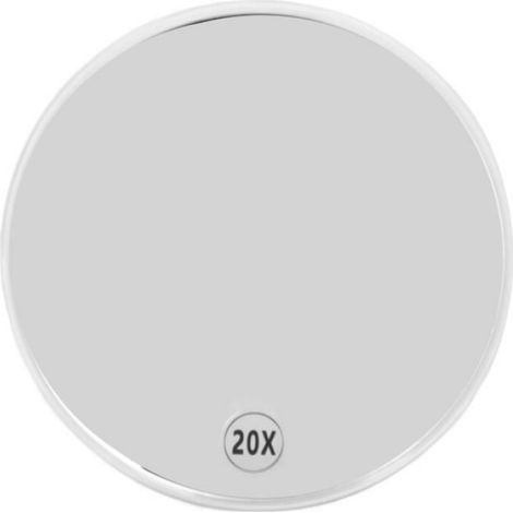 Miroir Grossissant - 20X - Diamètre 15 cm - Ventouses 3 Pièces - Salle De Bain Et Voyage (1/4)