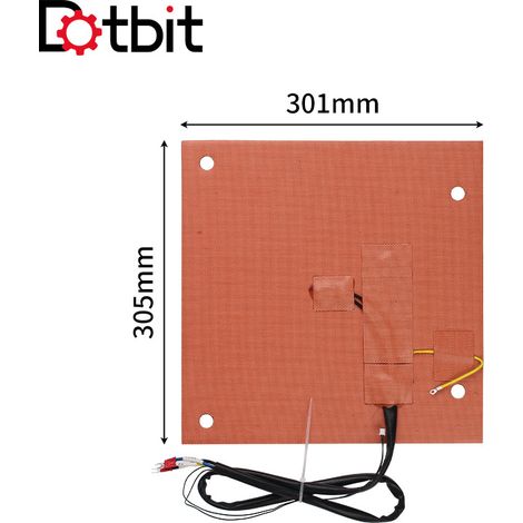 3D printer accessory compatible with K1MAX imported nylon cloth heating element 305301MM 120V 800W (1/4)