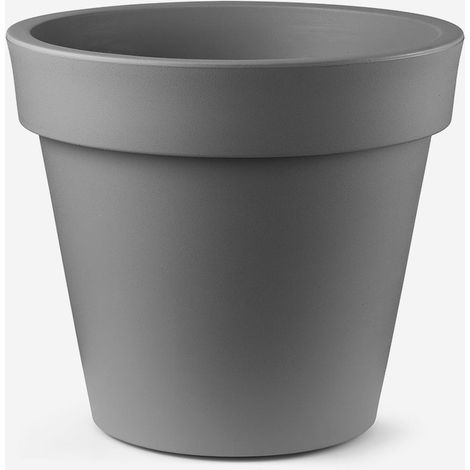 Vaso da giardino in polietilene resistente Aria 80cm - Ferro (1/3)