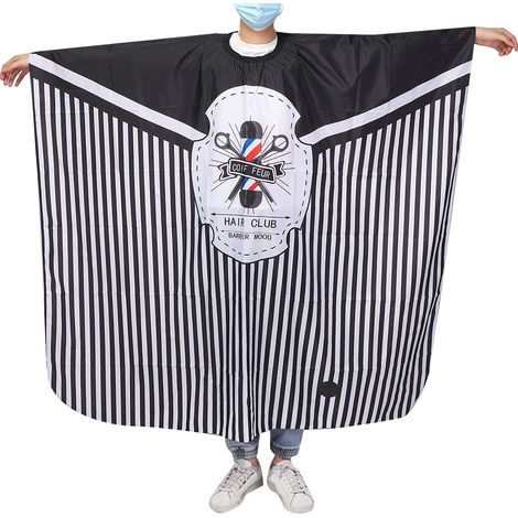 Cape de coiffure professionnelle imperméable, tablier de barbier pour salon, robe de coupe cheveux adultes, cape de coiffeur waterproof, matériel coiffure. (1/5)