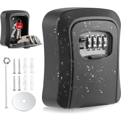 (ABS L) Boite a Clef Grande Capacité, Étanche et Antirouille Boite a Clefs Securisee Exterieur, Boite a Clé avec Code pour Usage Intérieur et Extérieur