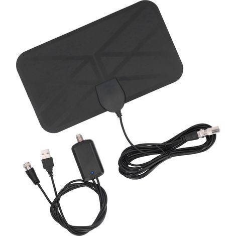 Antenne TV numérique terrestre intérieure HD 4K 1080P, gain 25 dBi, fixation adhésive KJ-036 (1/5)