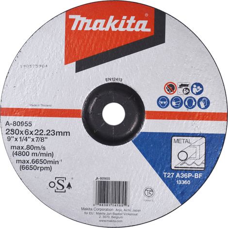 Meule à ébarber pour métal, ébavurages divers, pour meuleuses d'angle MAKITA A-80955 (1/3)