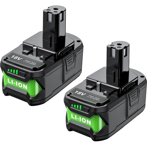 Batería Ryobi P108, capacidad de 9000 mAh, 18 V, iones de litio (1/2)