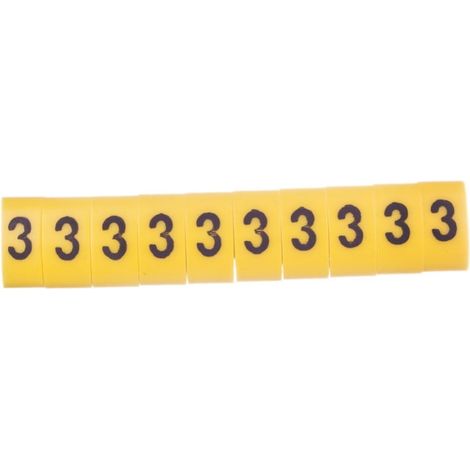 Marcador de cables OZ-3/3 amarillo E04ZP-01020500400 /100 unidades/