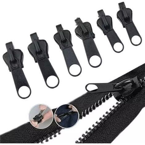 Kit de reparación instantánea de cremallera, paquete de repuesto de rescate para cremallera fija extraíble, montaje de cremallera instantánea (1/4)