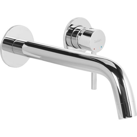 Rubinetto miscelatore in ottone a parete monocomando Argento Traful