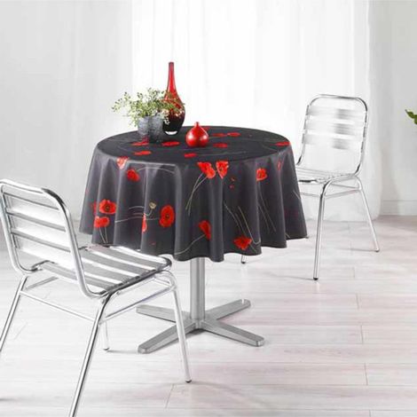 Nappe Polyester 180cm Amapola Anthracite (1/2)